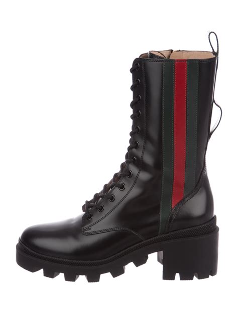 gucci trip combat boots.